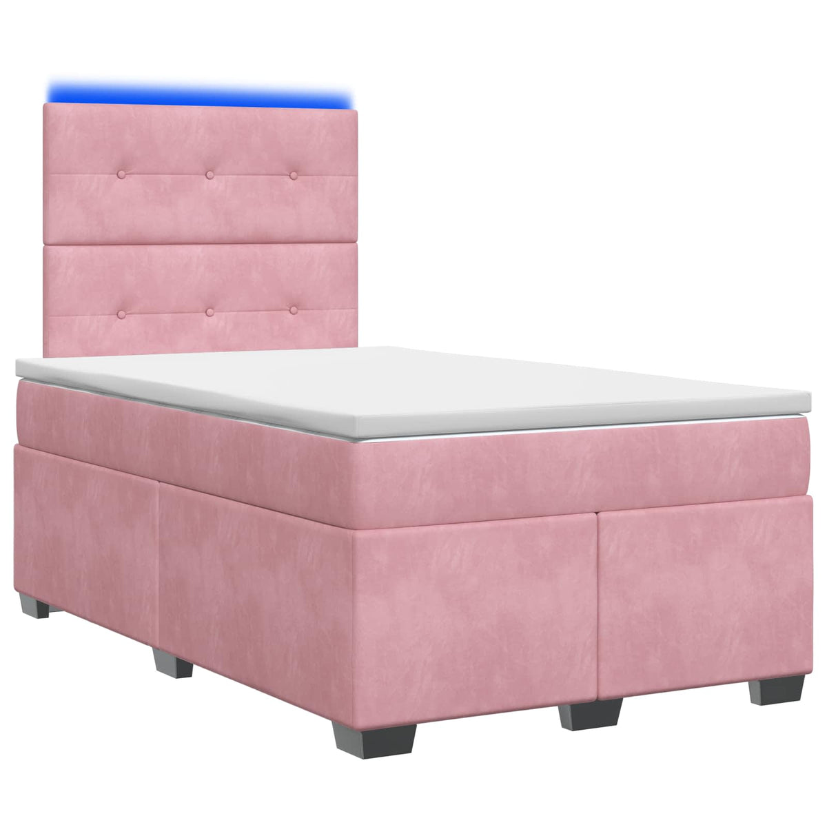 Boxspringbed met matras Roze 120 x 200 cm Fluweel is nu te koop bij PeponiXL, paradijselijk wonen!