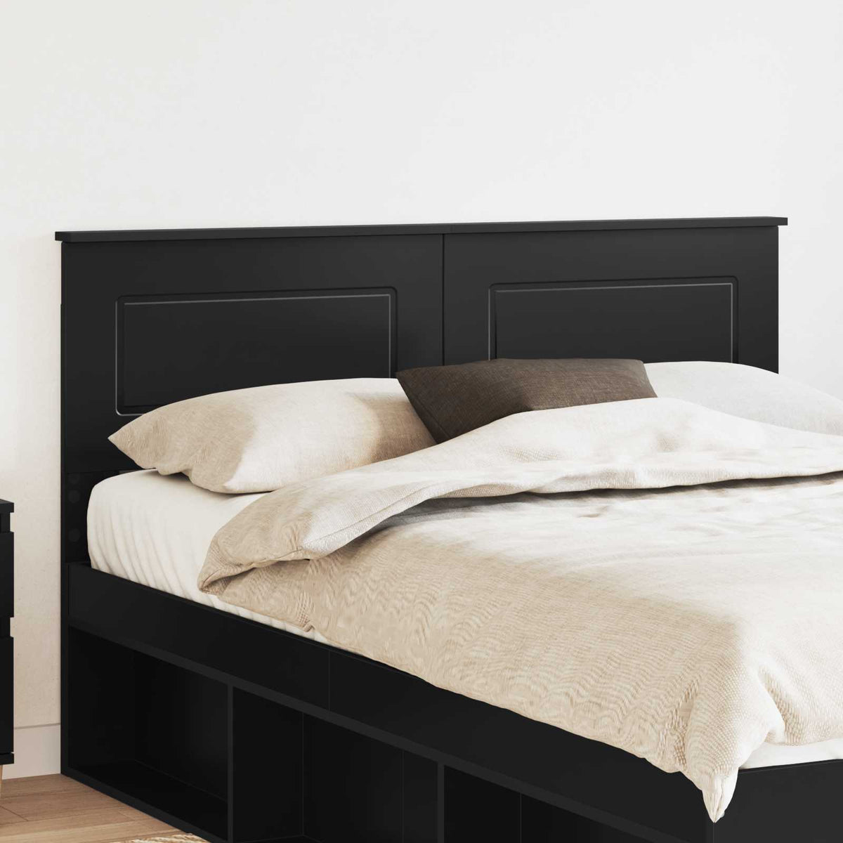 Hoofdbord Zwart Eiken Bewerkt hout is nu te koop bij PeponiXL, paradijselijk wonen!