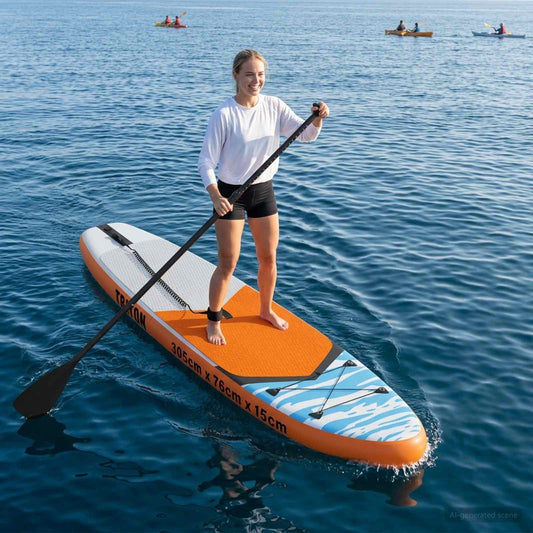 Opblaasbaar Stand Up Paddle Board TRITON 305 x 76 x 15 cm Blauw is nu te koop bij PeponiXL, paradijselijk wonen!