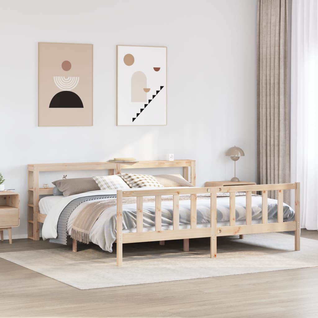 Bedframe zonder matras massief grenenhout 180x200 cm is nu te koop bij PeponiXL, paradijselijk wonen!