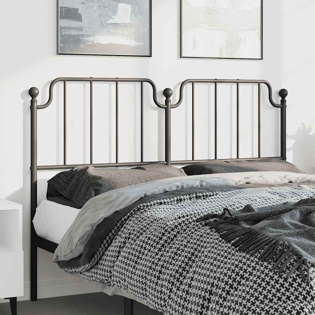 Vervangend hoofdbord 150 cm metaal zwart is nu te koop bij PeponiXL, paradijselijk wonen!