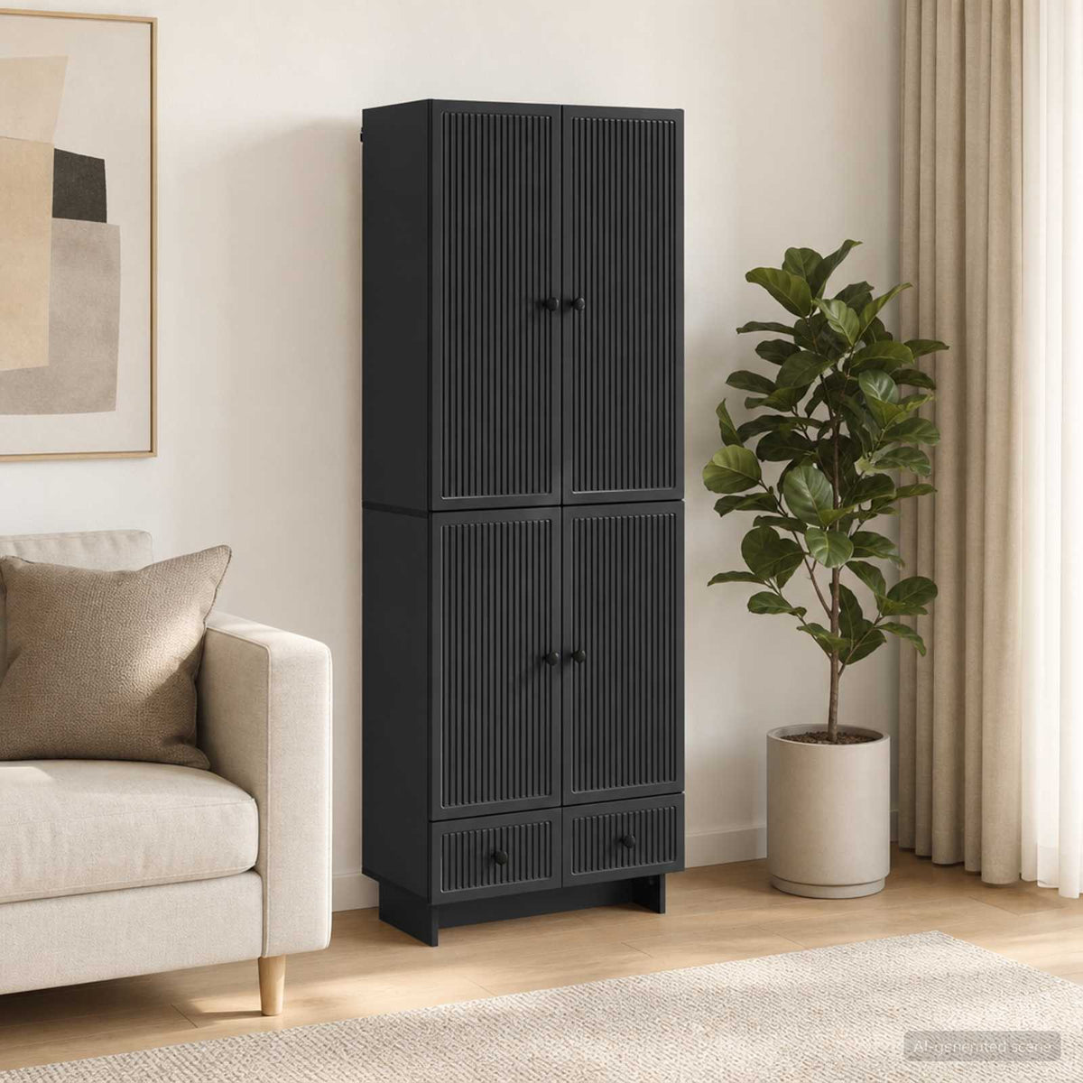 Kastenset 2 pcs Zwart 66 x 34,5 x 95 cm Bewerkt hout is nu te koop bij PeponiXL, paradijselijk wonen!