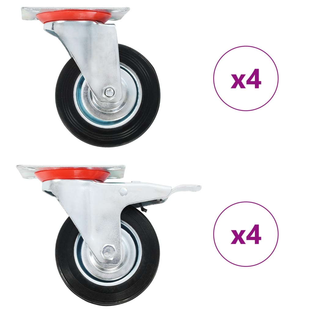 8 st Zwenkwielen 100 mm is nu te koop bij PeponiXL, paradijselijk wonen!