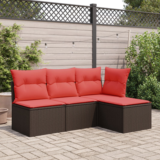 Tuinkruk met kussen 55x55x37 cm poly rattan bruin is nu te koop bij PeponiXL, paradijselijk wonen!