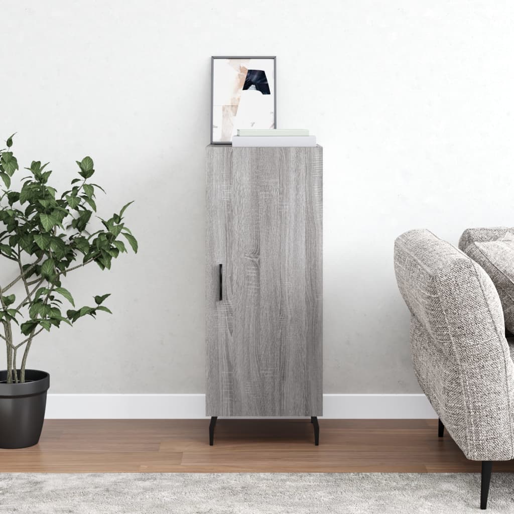 Dressoir 34,5x34x90 cm bewerkt hout grijs sonoma eikenkleurig is nu te koop bij PeponiXL, paradijselijk wonen!