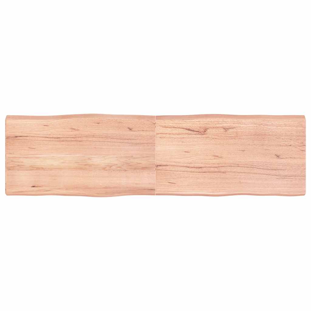 Tafelblad natuurlijke rand 180x50x(2-6)cm eikenhout lichtbruin is nu te koop bij PeponiXL, paradijselijk wonen!