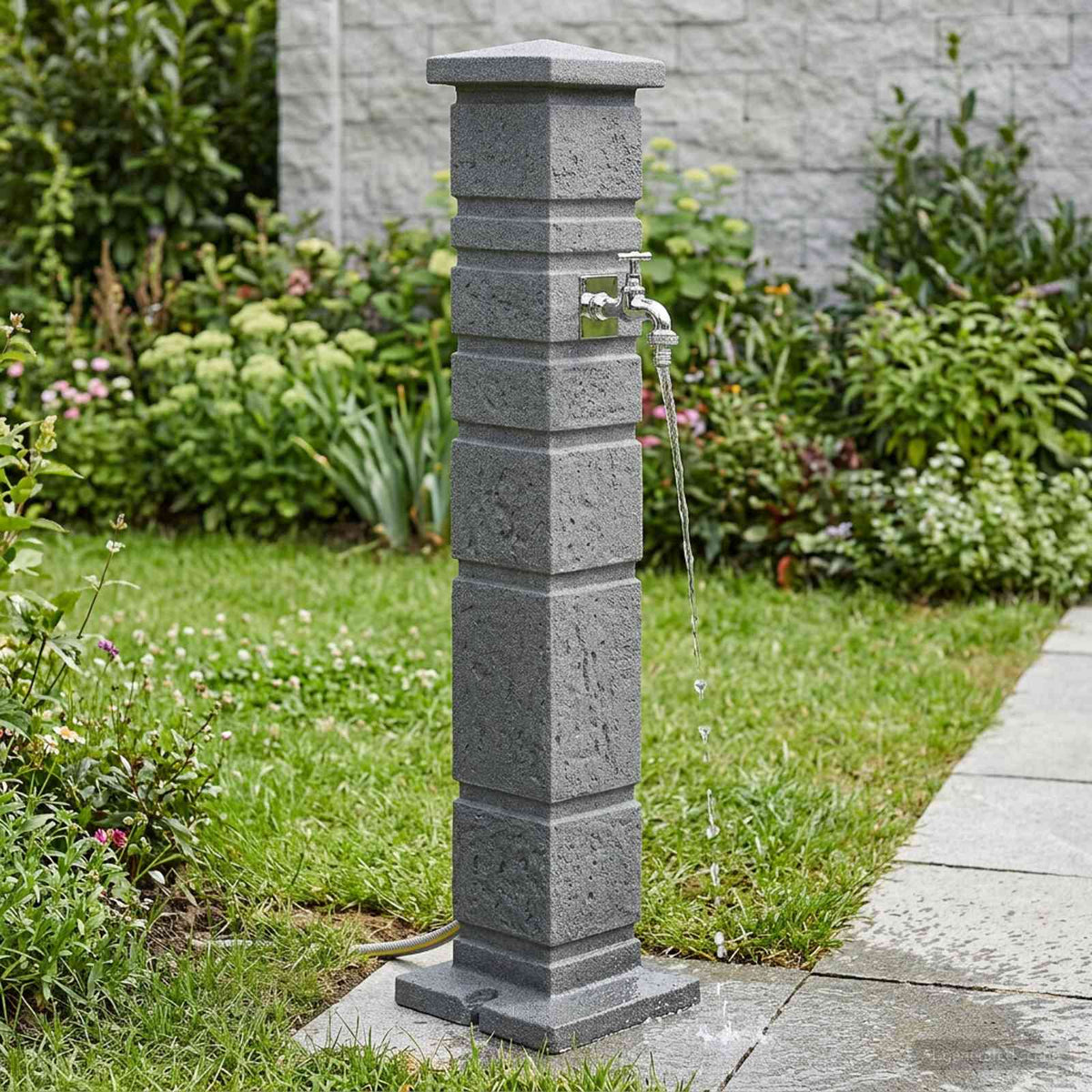Tuin Tanker Antraciet 26 x 26 x 101 cm PE is nu te koop bij PeponiXL, paradijselijk wonen!