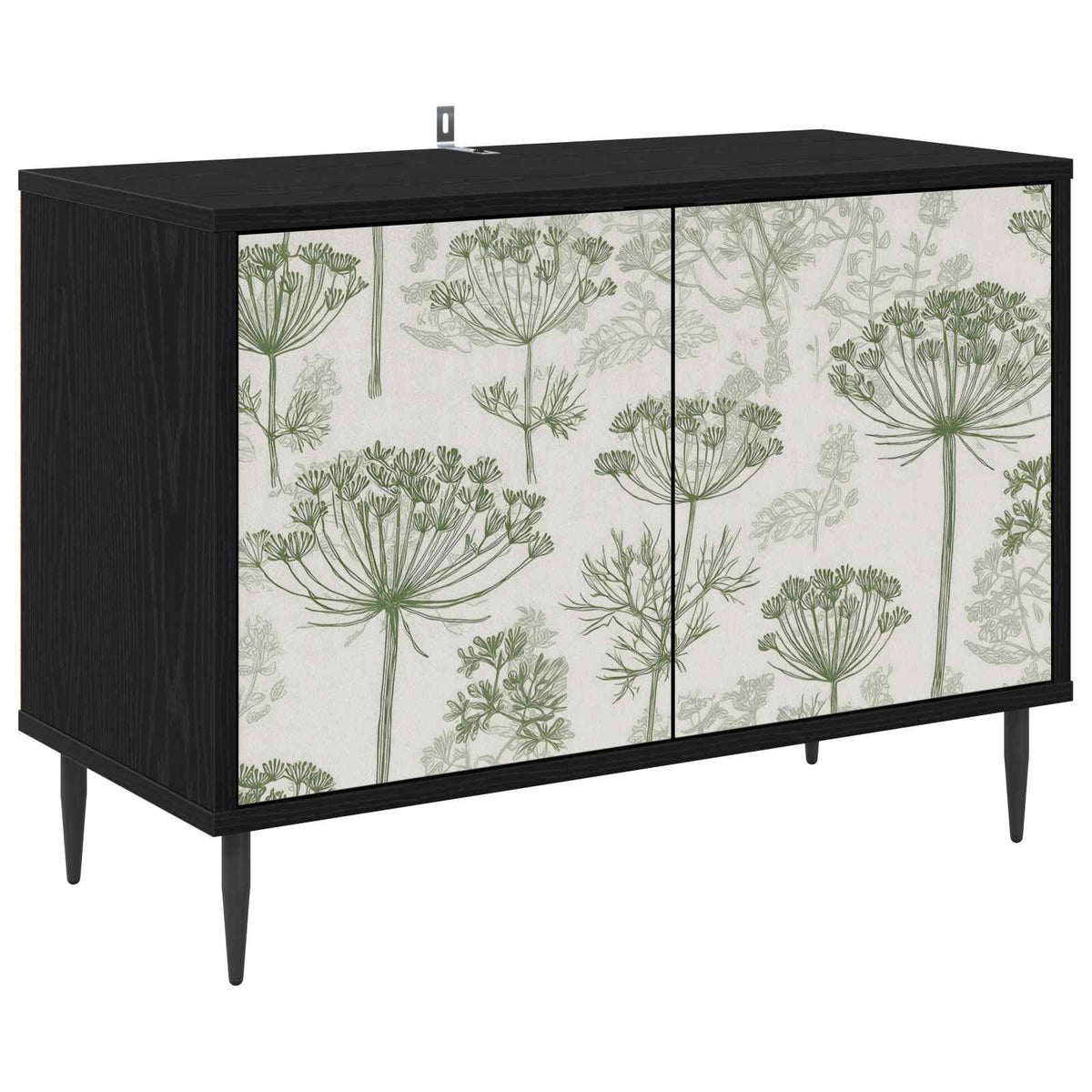 Tv-meubel GOTHA 69 x 33 x 50,5 cm Zwart eiken Bewerkt hout is nu te koop bij PeponiXL, paradijselijk wonen!
