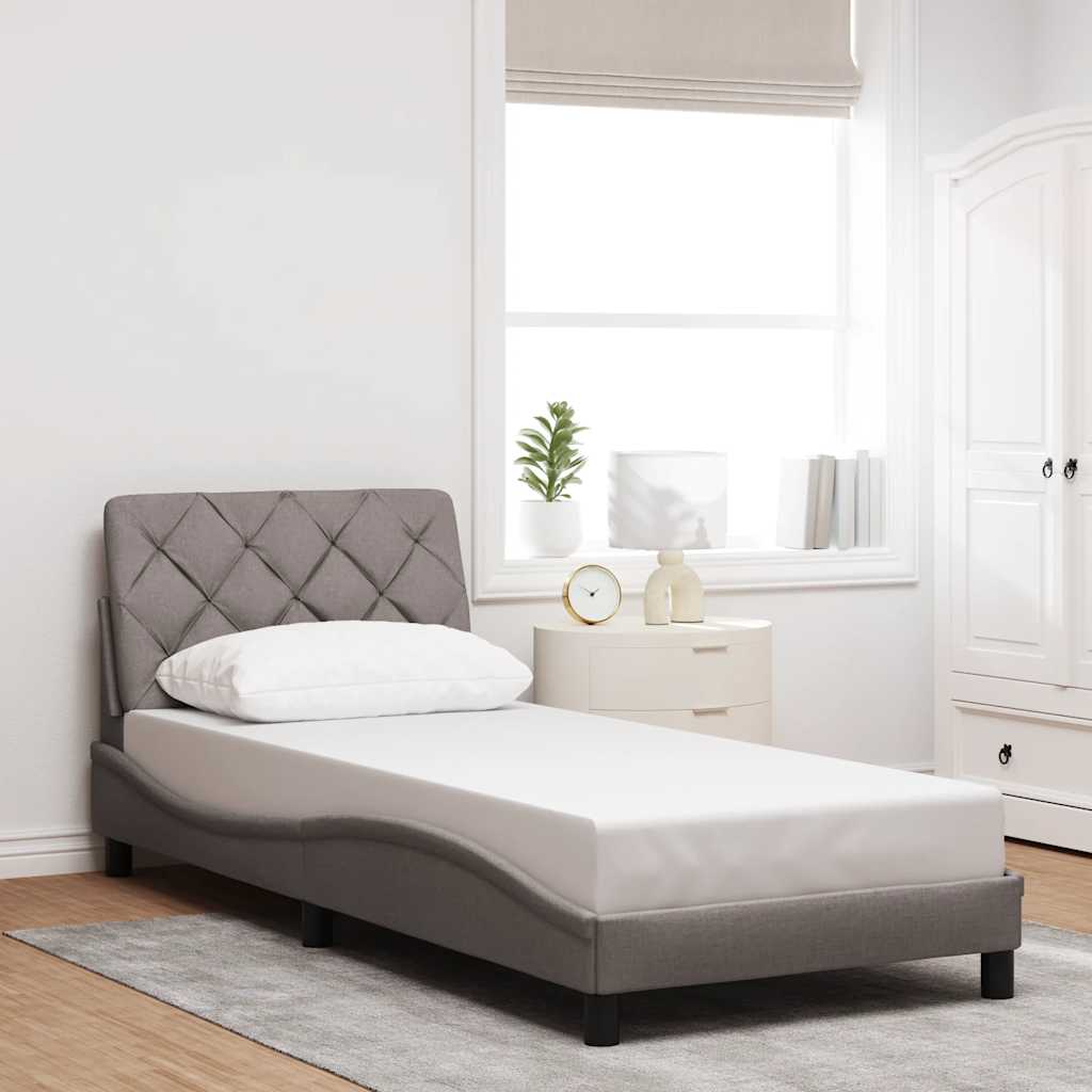 Bedframe zonder matras 80x200 cm stof taupe is nu te koop bij PeponiXL, paradijselijk wonen!