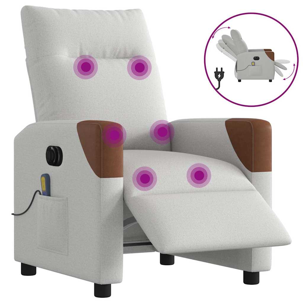 Massagestoel elektrisch verstelbaar stof wolk grijs is nu te koop bij PeponiXL, paradijselijk wonen!