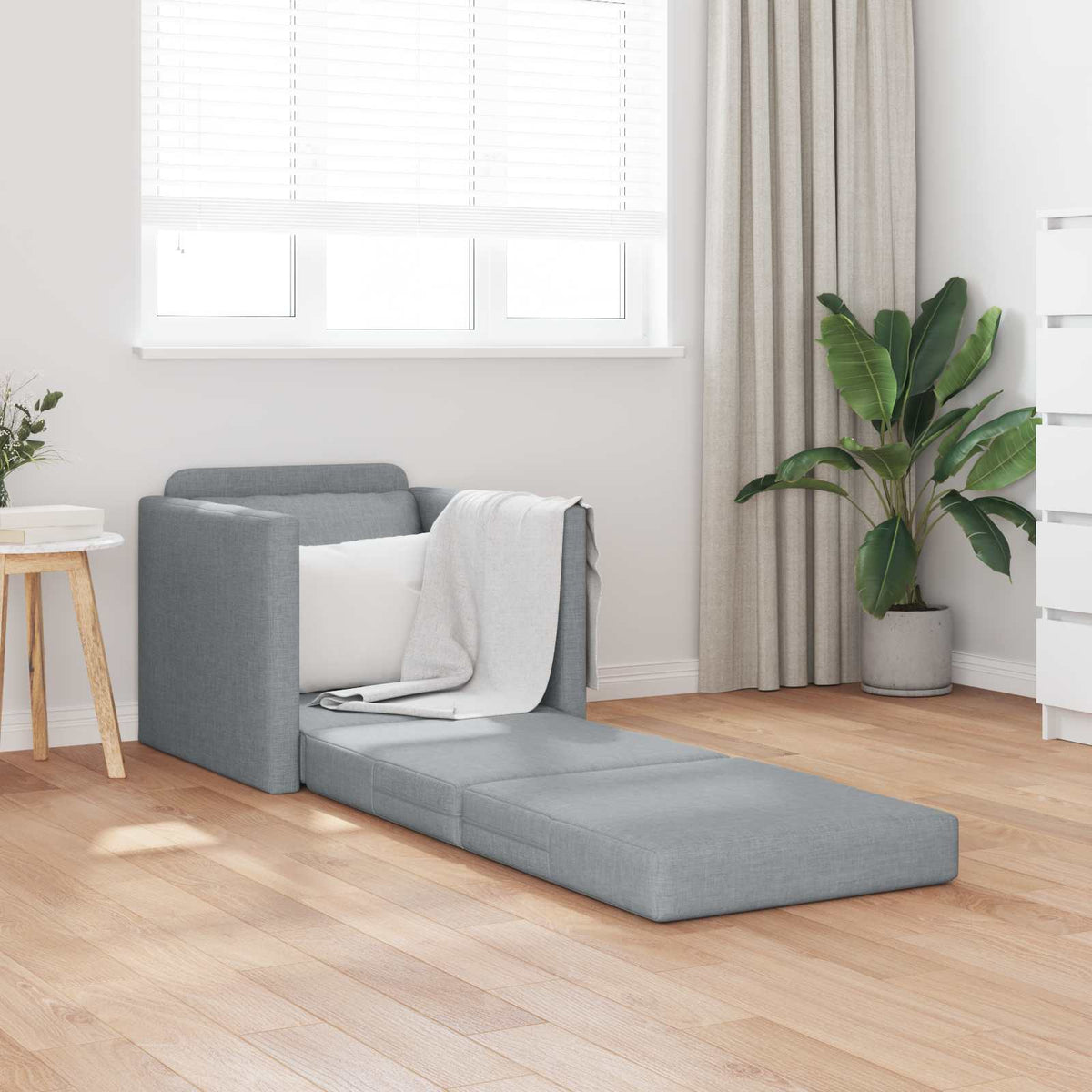 Slaapbank 60cm Lichtgrijs Stof is nu te koop bij PeponiXL, paradijselijk wonen!