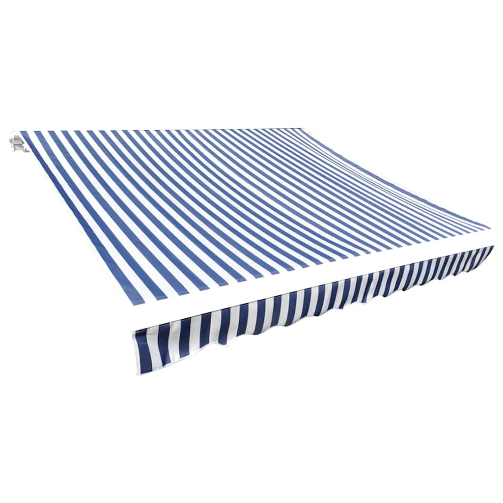 Vervangingsdoek voor luifel 4,5x3 m polyester blauw en wit is nu te koop bij PeponiXL, paradijselijk wonen!