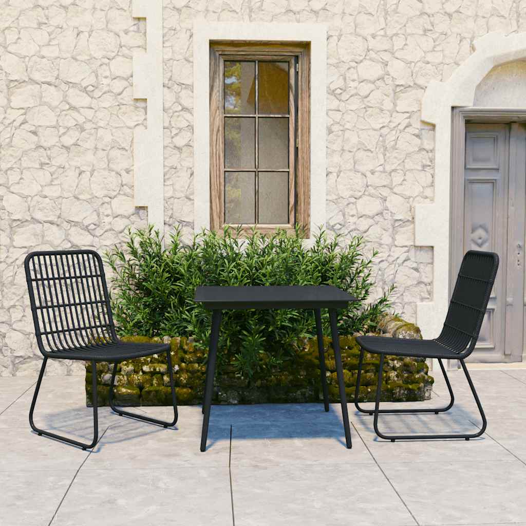3-delige Tuinset poly rattan en glas is nu te koop bij PeponiXL, paradijselijk wonen!