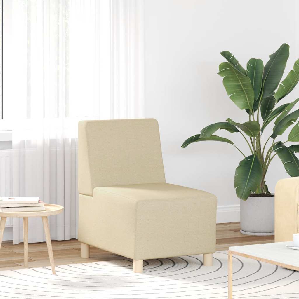 Modulaire bank zonder armleuningen crème 55 cm stof is nu te koop bij PeponiXL, paradijselijk wonen!