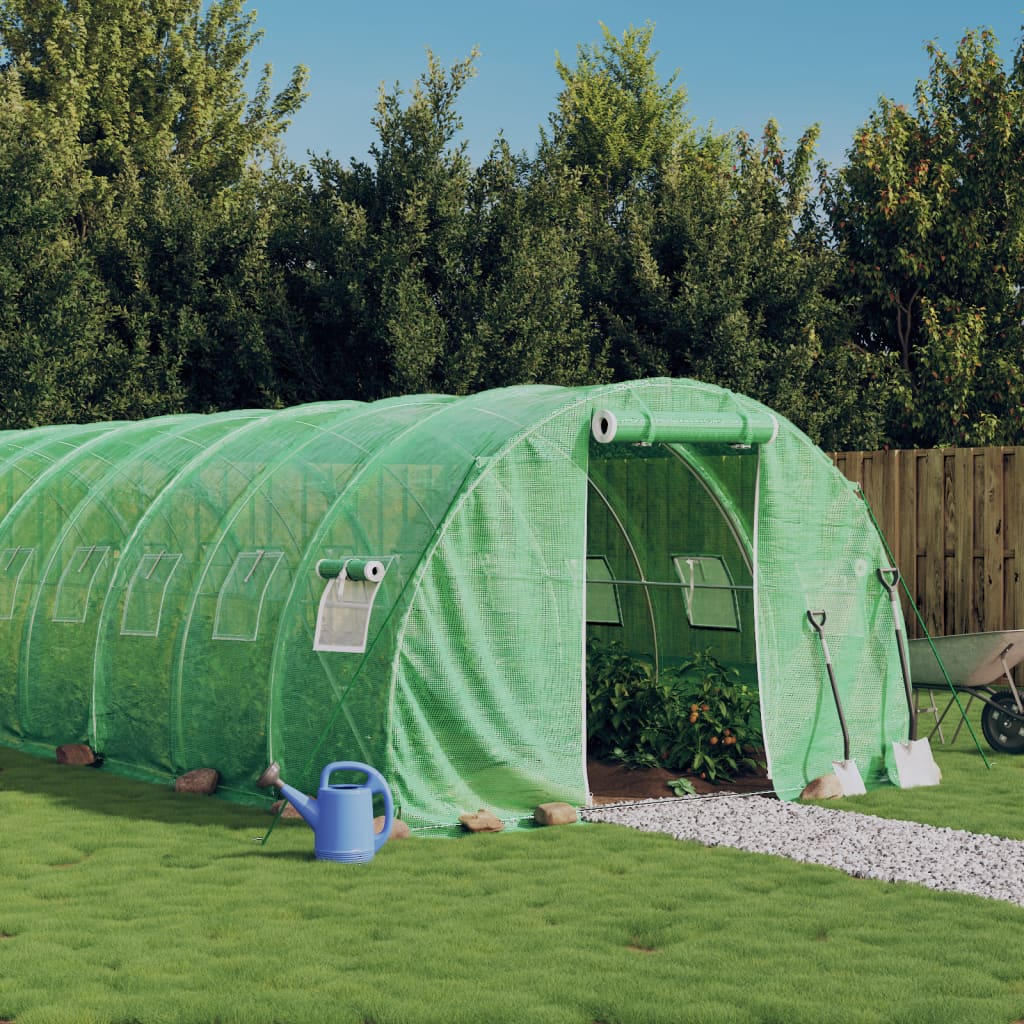 Tuinkas met stalen frame 36 m² 12x3x2 m groen is nu te koop bij PeponiXL, paradijselijk wonen!