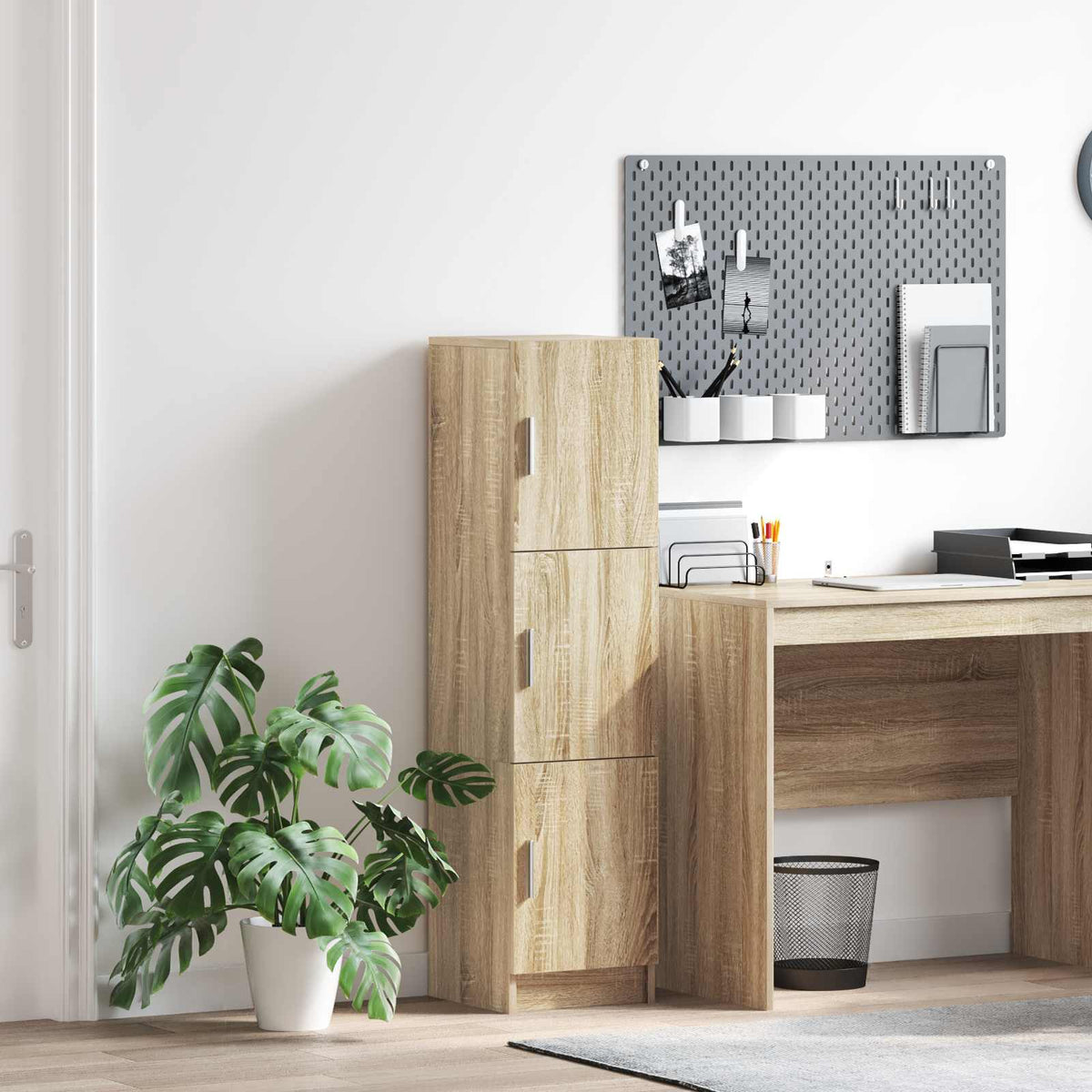Hoge kast Sonoma Eiken 31.5 x 32 x 122.5 cm is nu te koop bij PeponiXL, paradijselijk wonen!