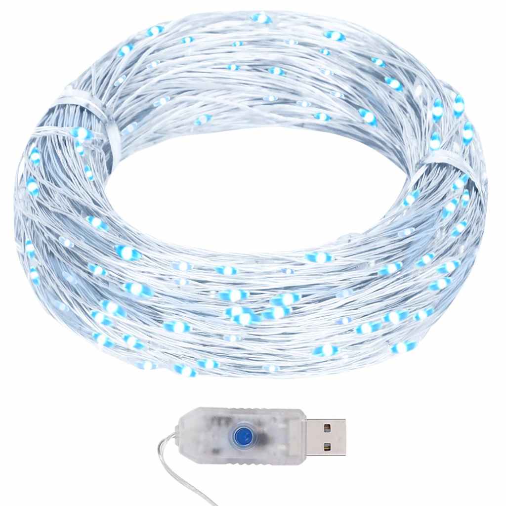Lichtsnoer met 400 microLED's koudwit 8 functies 40 m is nu te koop bij PeponiXL, paradijselijk wonen!