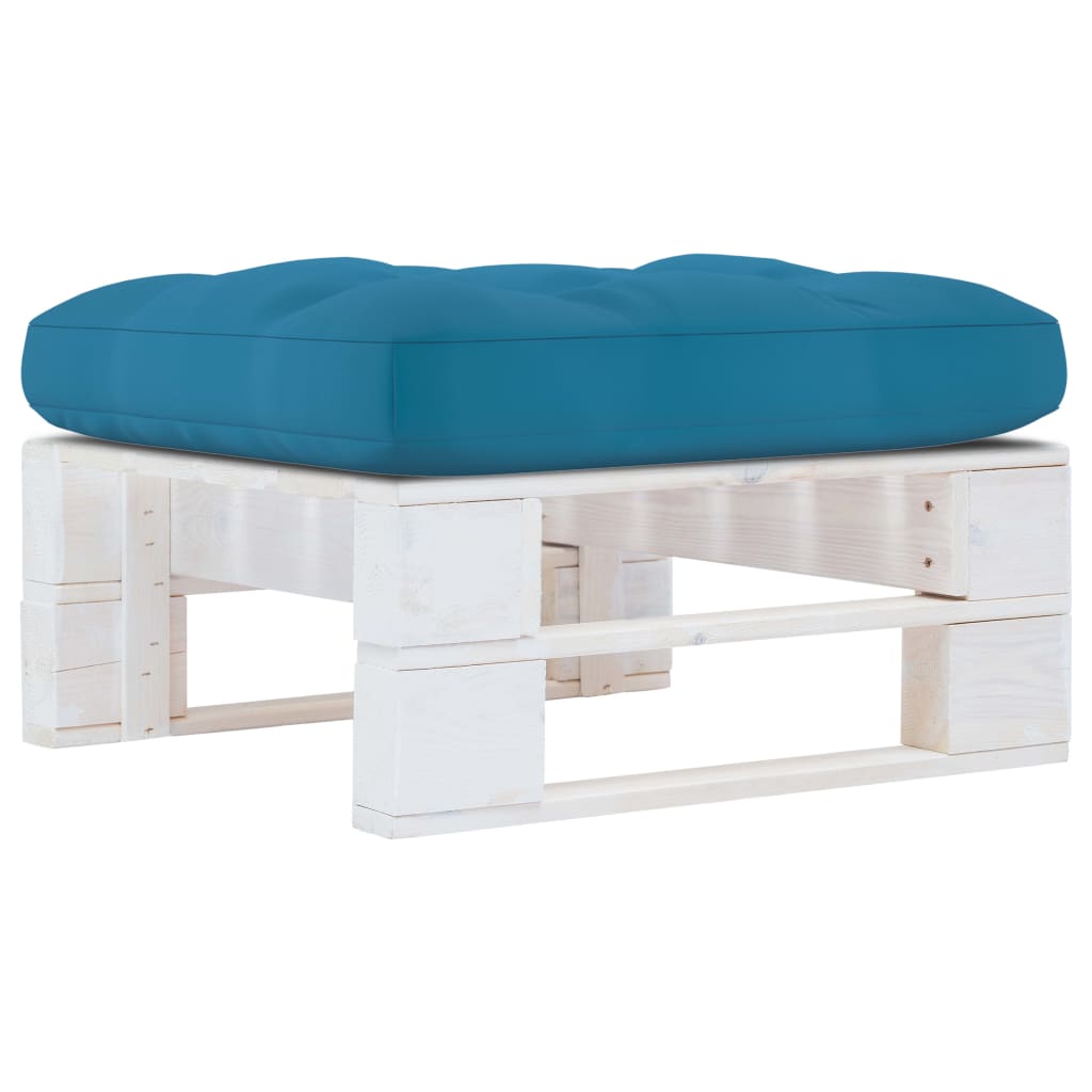 Tuinhocker pallet geïmpregneerd grenenhout wit is nu te koop bij PeponiXL, paradijselijk wonen!