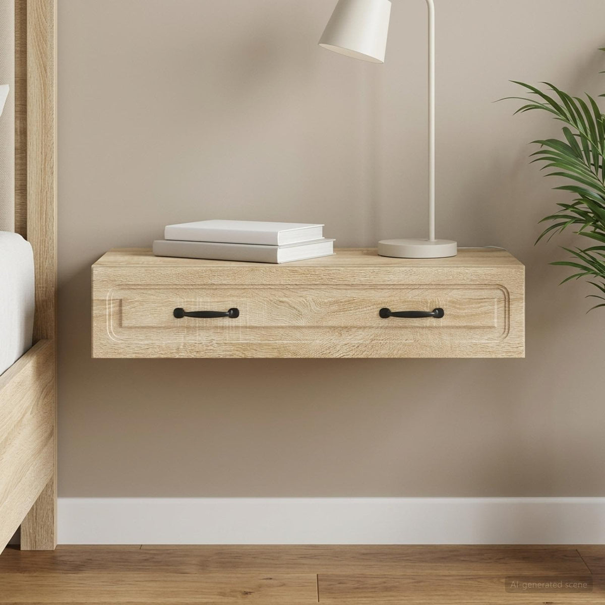 Wandmontage Zijtafel Sonoma Eiken 87,5 x 34,5 x 17 cm is nu te koop bij PeponiXL, paradijselijk wonen!