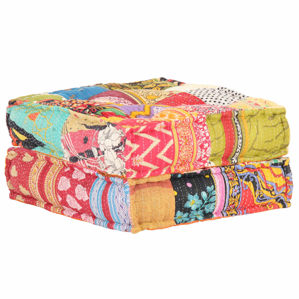 Poef 60x70x36 cm stof patchwork is nu te koop bij PeponiXL, paradijselijk wonen!