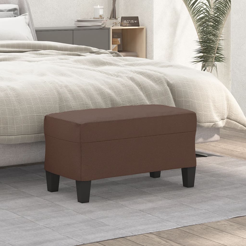 Bankje 70x35x41 cm kunstleer bruin is nu te koop bij PeponiXL, paradijselijk wonen!
