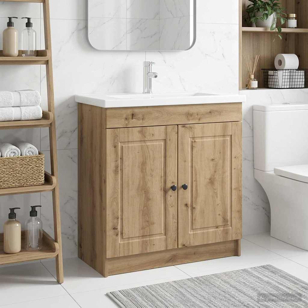Badkamer onder wastafel kast Artisanaal eiken is nu te koop bij PeponiXL, paradijselijk wonen!