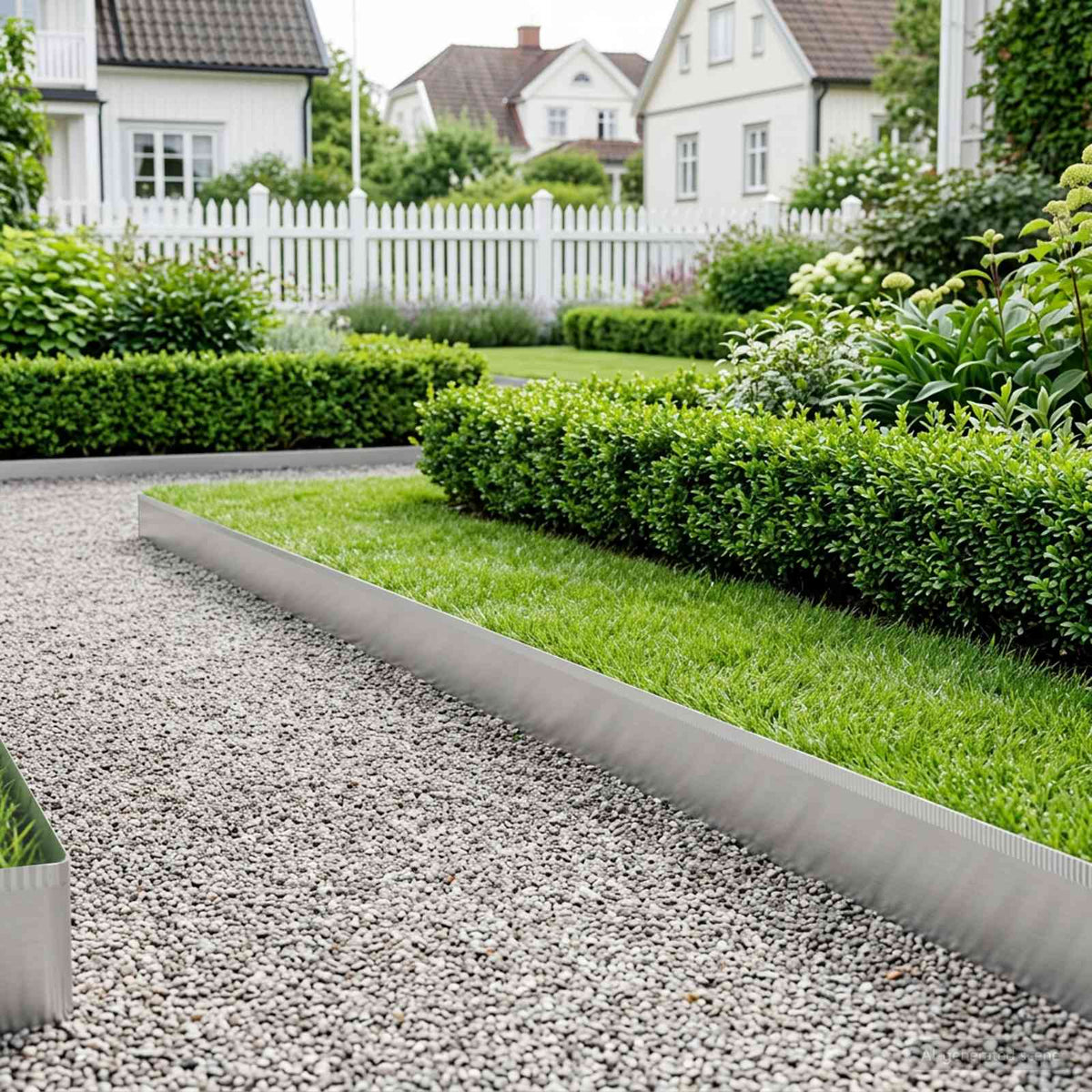 Gazonrand 5 m x 25 cm Gegalvaniseerd staal zilver is nu te koop bij PeponiXL, paradijselijk wonen!