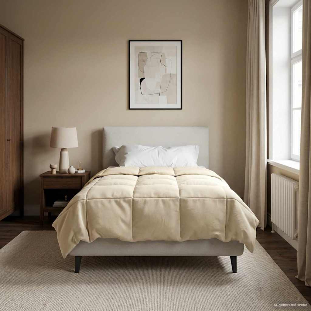 Vol jaar dekbed Gekwilt Crème 155 x 220 cm Microfiber is nu te koop bij PeponiXL, paradijselijk wonen!