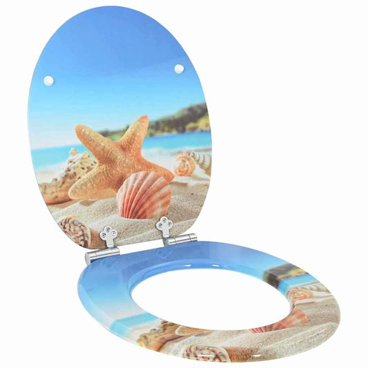Zachte sluit toiletbril Zee Schelp 44 x 38 cm MDF-plaat is nu te koop bij PeponiXL, paradijselijk wonen!