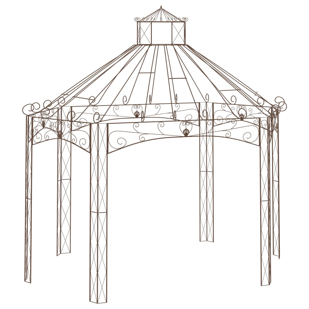 Tuinpaviljoen 400x258x378 cm ijzer antiekbruin is nu te koop bij PeponiXL, paradijselijk wonen!