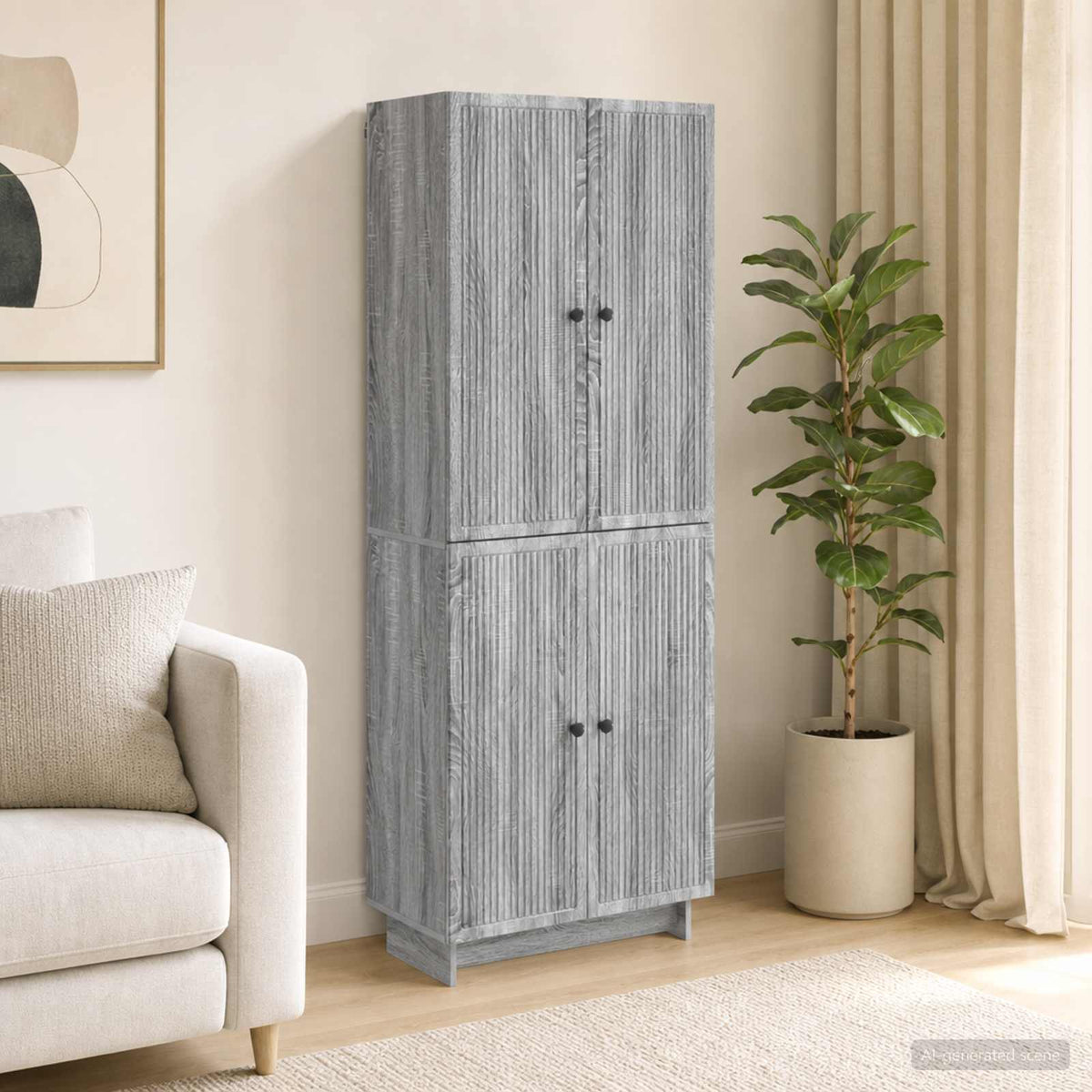 Kastenset 2 pcs Grijs Sonoma 66 x 34,5 x 90 cm Bewerkt hout is nu te koop bij PeponiXL, paradijselijk wonen!