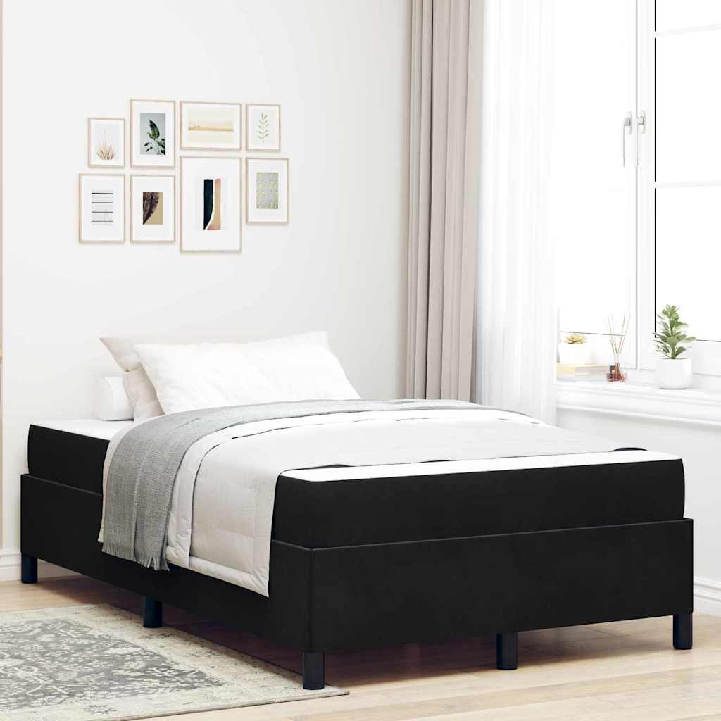 Bedframe met matras Zwart 120 x 190 cm Stof is nu te koop bij PeponiXL, paradijselijk wonen!