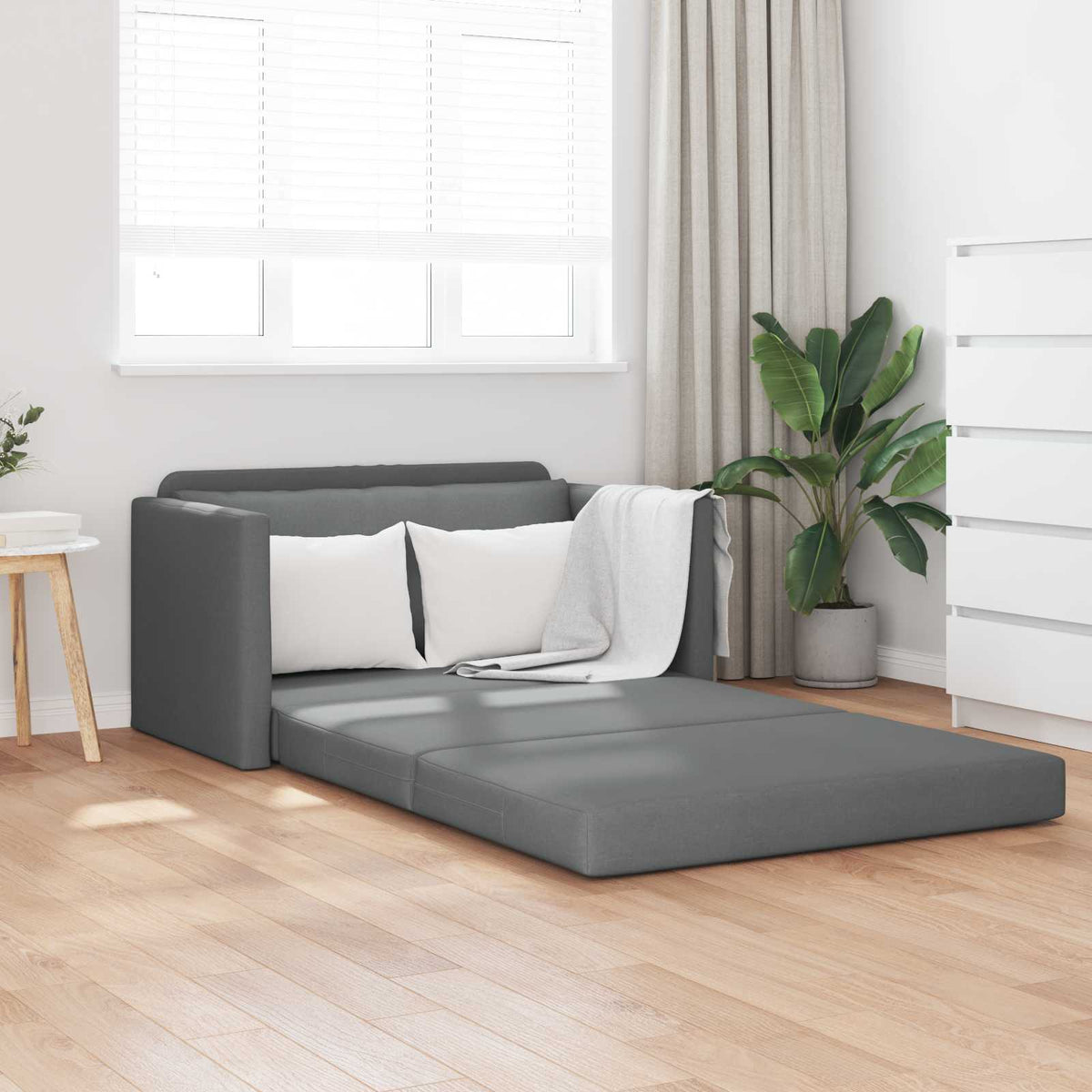 Slaapbank 110cm Donkergrijs Stof is nu te koop bij PeponiXL, paradijselijk wonen!
