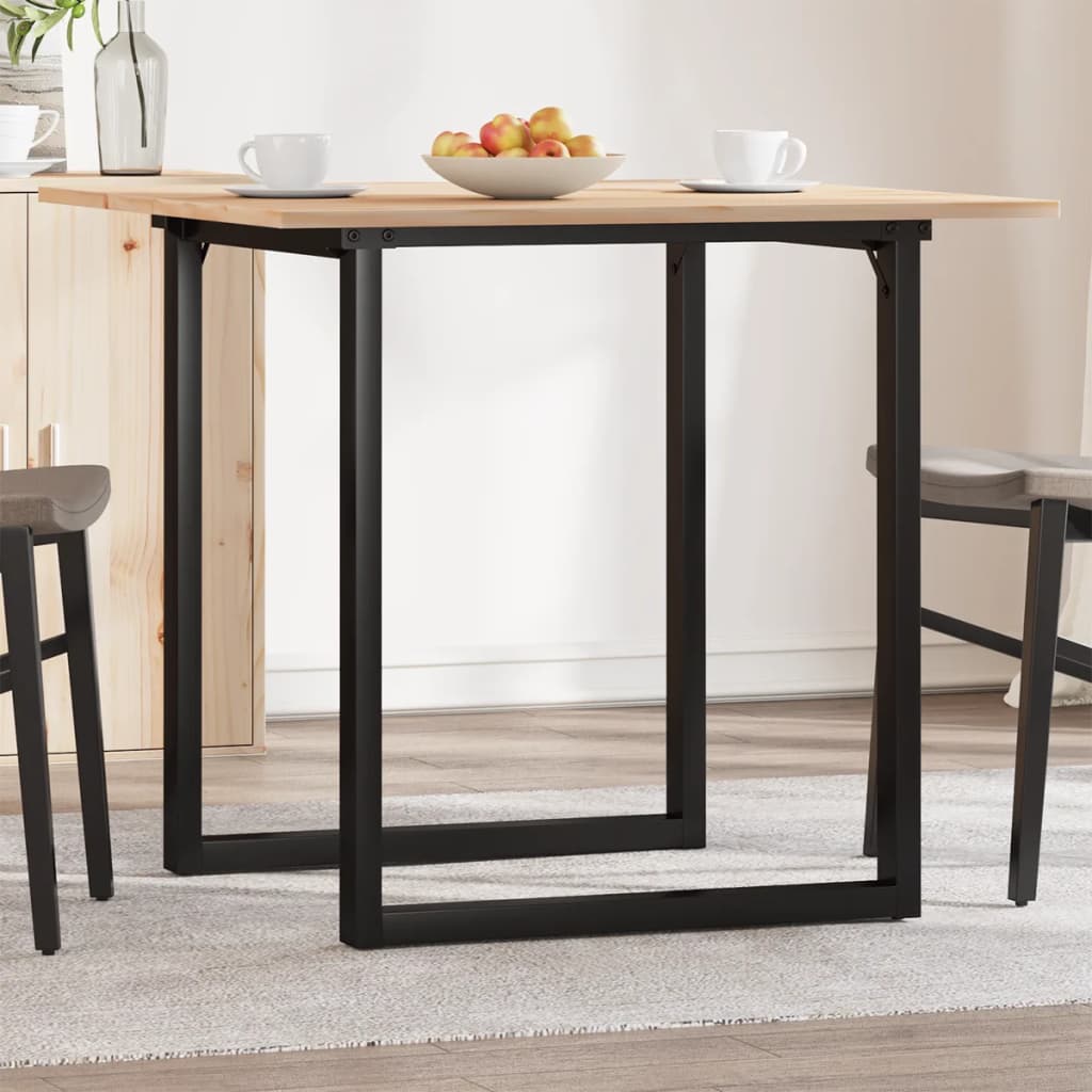 Eettafel O-frame 90x90x75 cm massief grenenhout en staal is nu te koop bij PeponiXL, paradijselijk wonen!