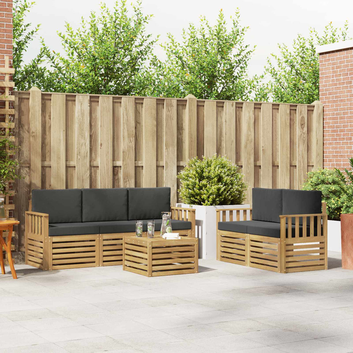 Sofa-Sets Massief Acaciahout is nu te koop bij PeponiXL, paradijselijk wonen!