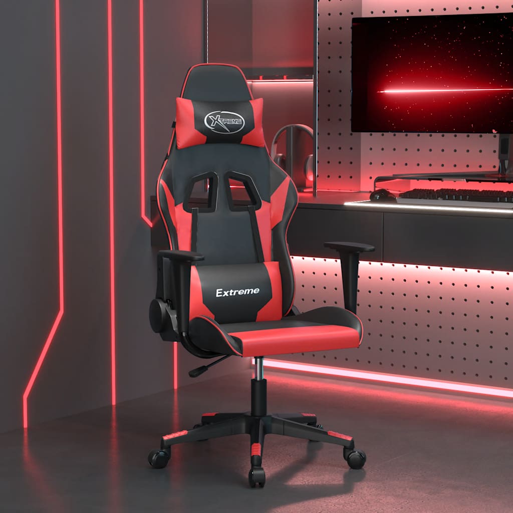Massage gamestoel kunstleer zwart en rood is nu te koop bij PeponiXL, paradijselijk wonen!