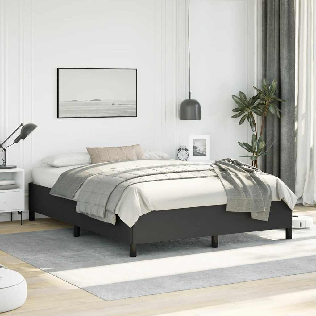 Bedframe zonder matras zwart 152x203 cm Queen kunstleer is nu te koop bij PeponiXL, paradijselijk wonen!