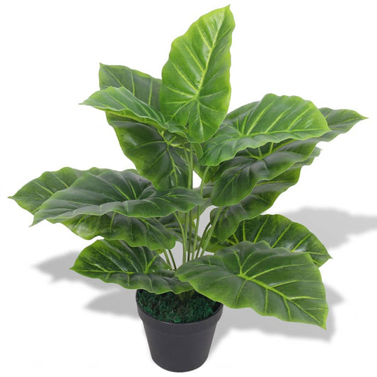 Kunst taro plant met pot 45 cm groen is nu te koop bij PeponiXL, paradijselijk wonen!