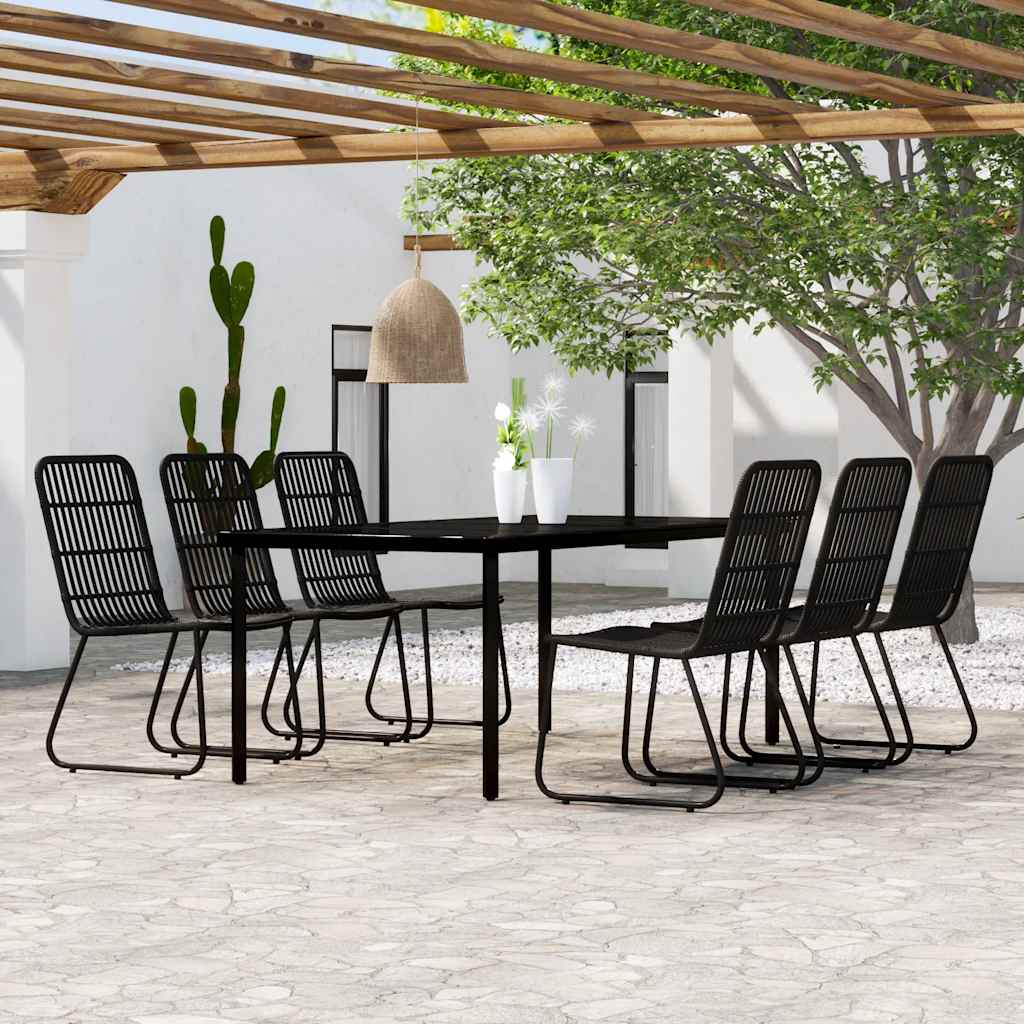 7-delige Tuinset zwart is nu te koop bij PeponiXL, paradijselijk wonen!
