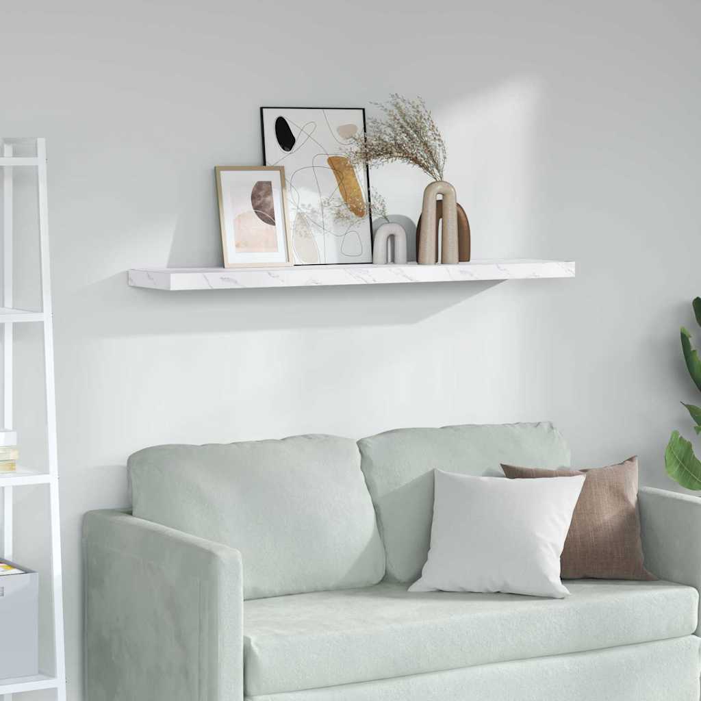 Wandplank Muurmontage Wit Marmer 120 x 23,5 x 3,8 cm is nu te koop bij PeponiXL, paradijselijk wonen!