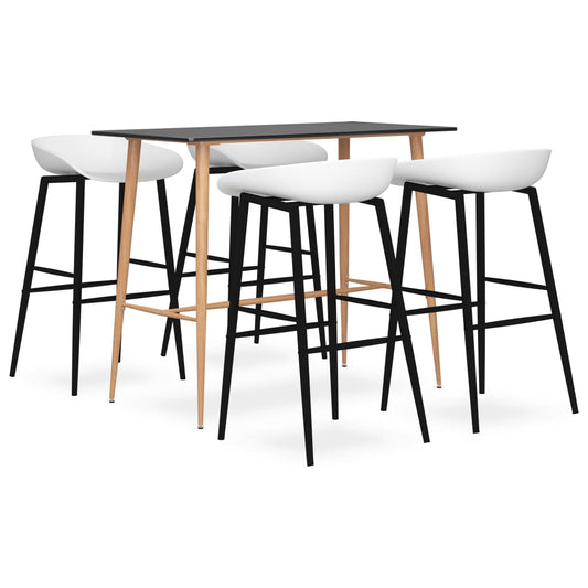 5-delige Barset zwart en wit is nu te koop bij PeponiXL, paradijselijk wonen!