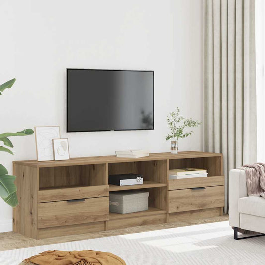 Tv-meubel 150x33,5x45 cm bewerkt hout artisanaal eikenkleur is nu te koop bij PeponiXL, paradijselijk wonen!