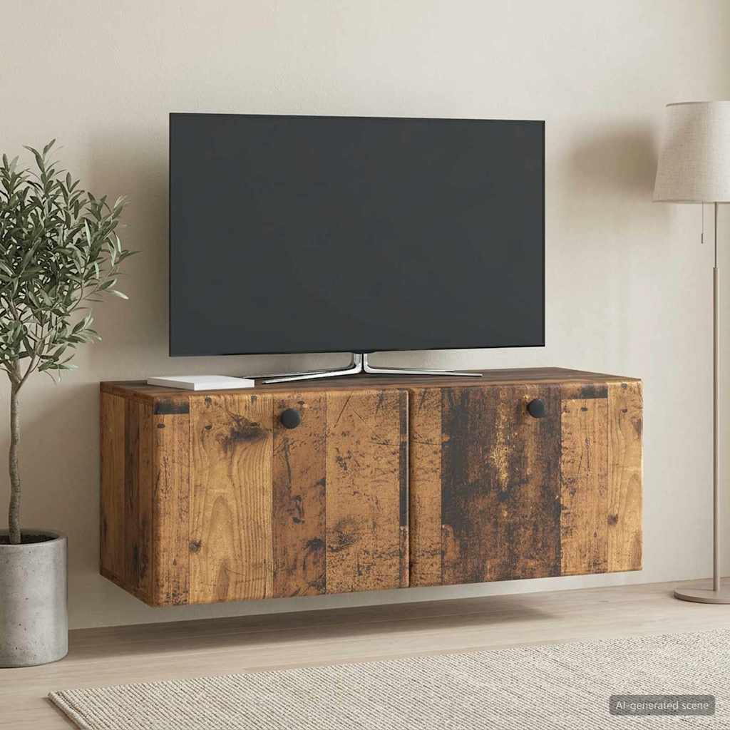 Wandbeugel TV-kast Oud hout 78,5 x 31 x 30 cm Bewerkt hout is nu te koop bij PeponiXL, paradijselijk wonen!