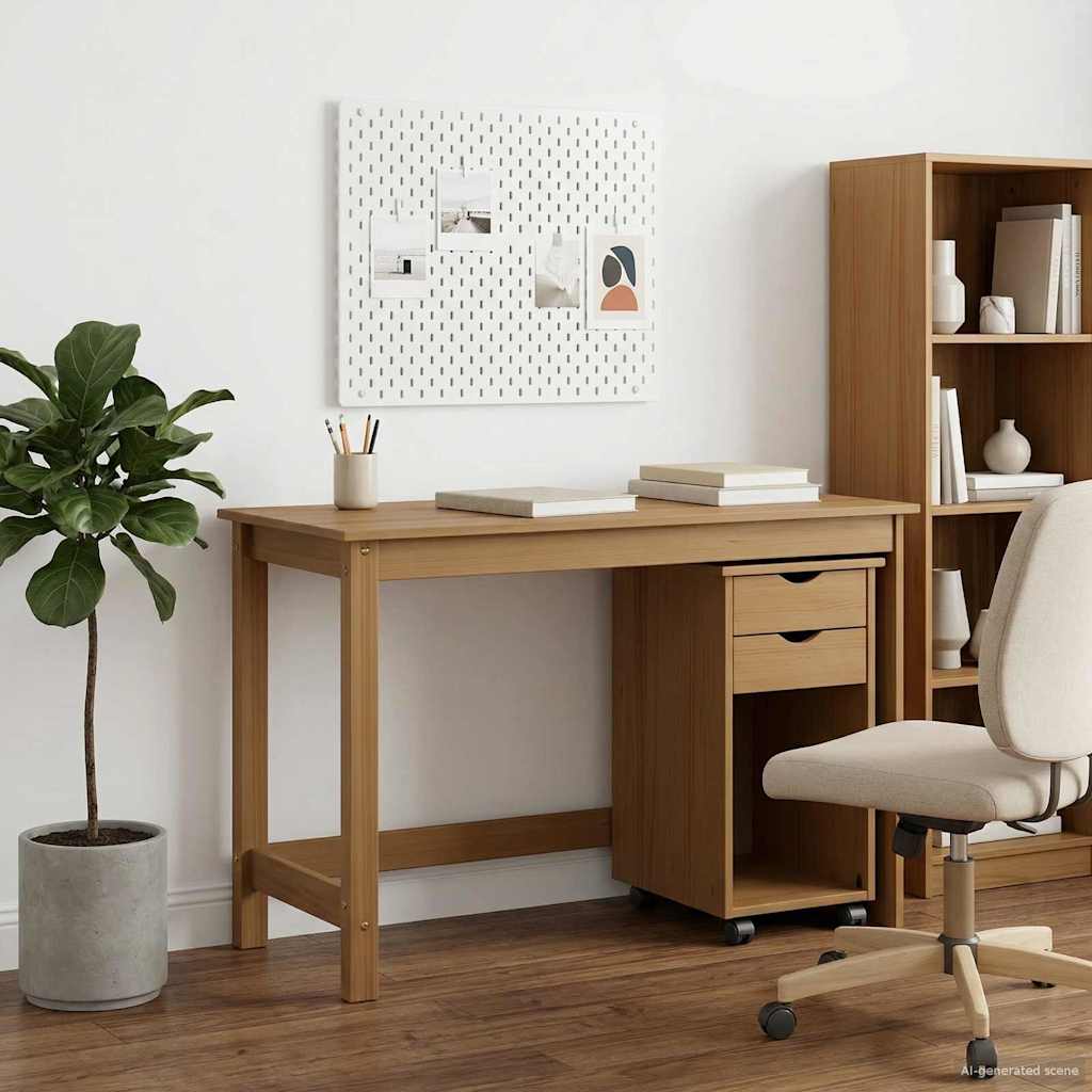 Bureau Kas Set 2 st HoningBruin Massief grenenhout is nu te koop bij PeponiXL, paradijselijk wonen!