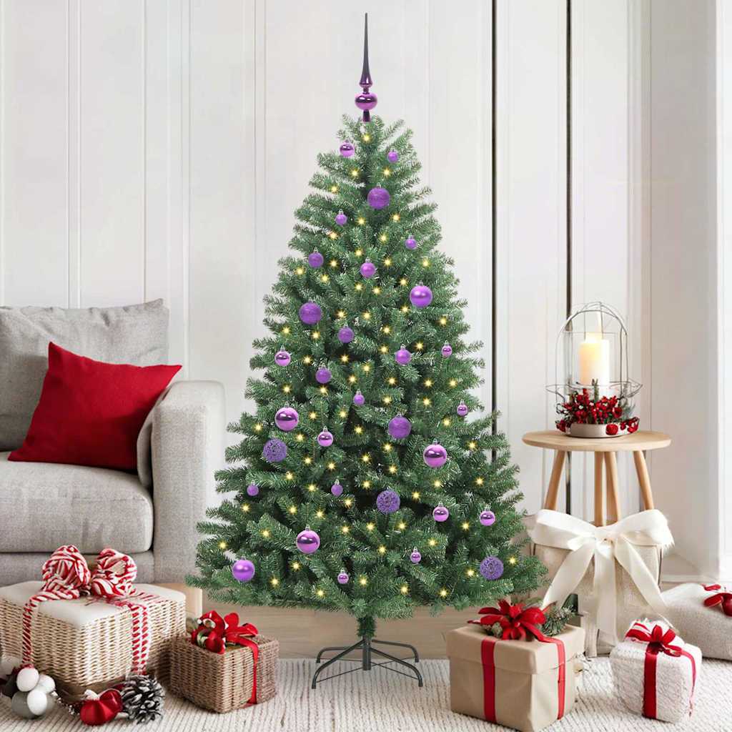 Kunstmatige Inklapbare Kerstboom Groen 150 cm PVC en Metaal is nu te koop bij PeponiXL, paradijselijk wonen!