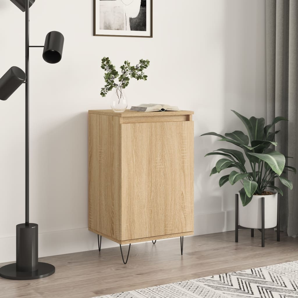 Dressoir 40x35x70 cm bewerkt hout sonoma eikenkleurig is nu te koop bij PeponiXL, paradijselijk wonen!