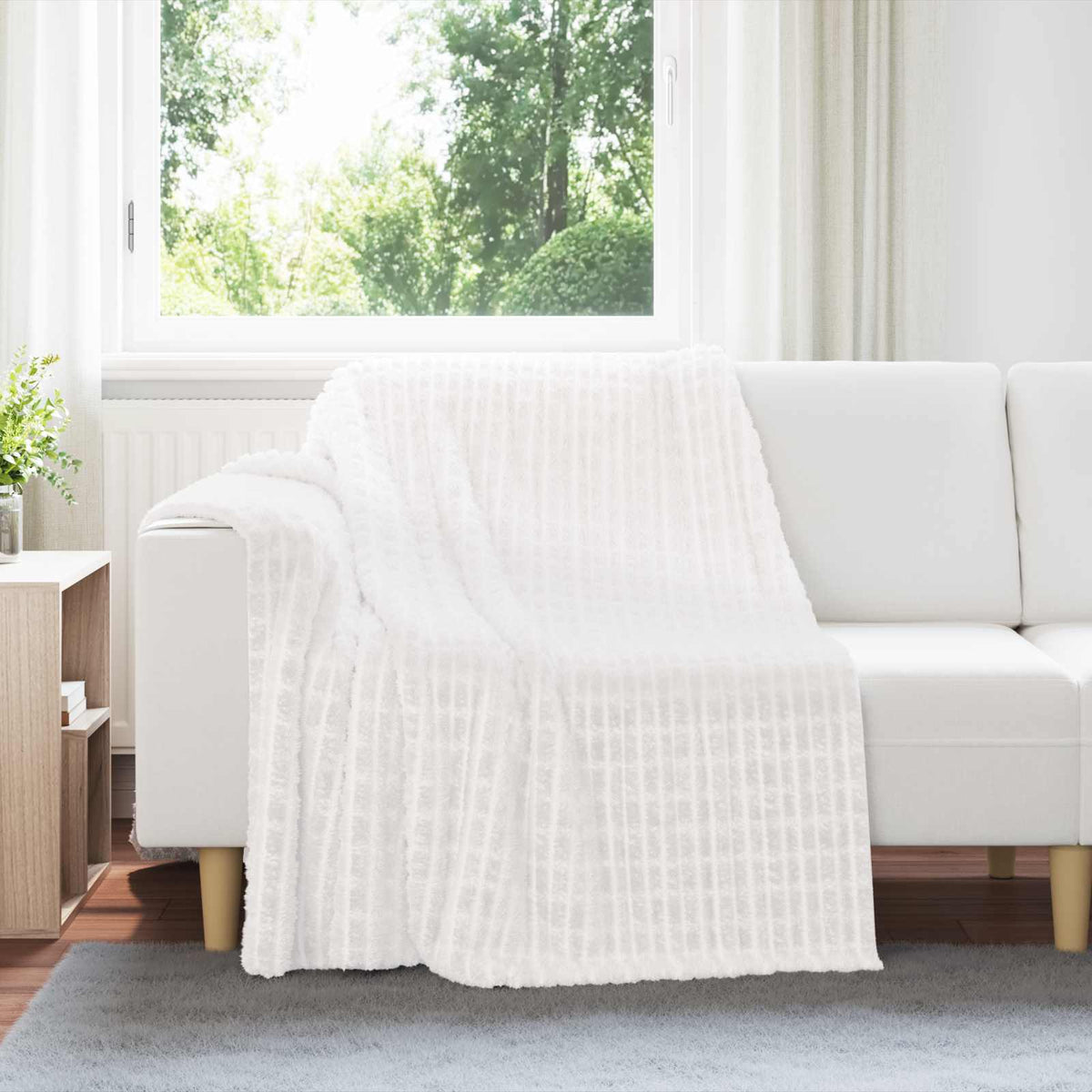 Kleden 6 pcs Wit 200 x 150 cm Fleece is nu te koop bij PeponiXL, paradijselijk wonen!