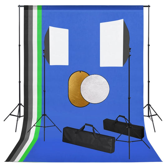Fotostudioset met lampen, achtergrond en reflector is nu te koop bij PeponiXL, paradijselijk wonen!