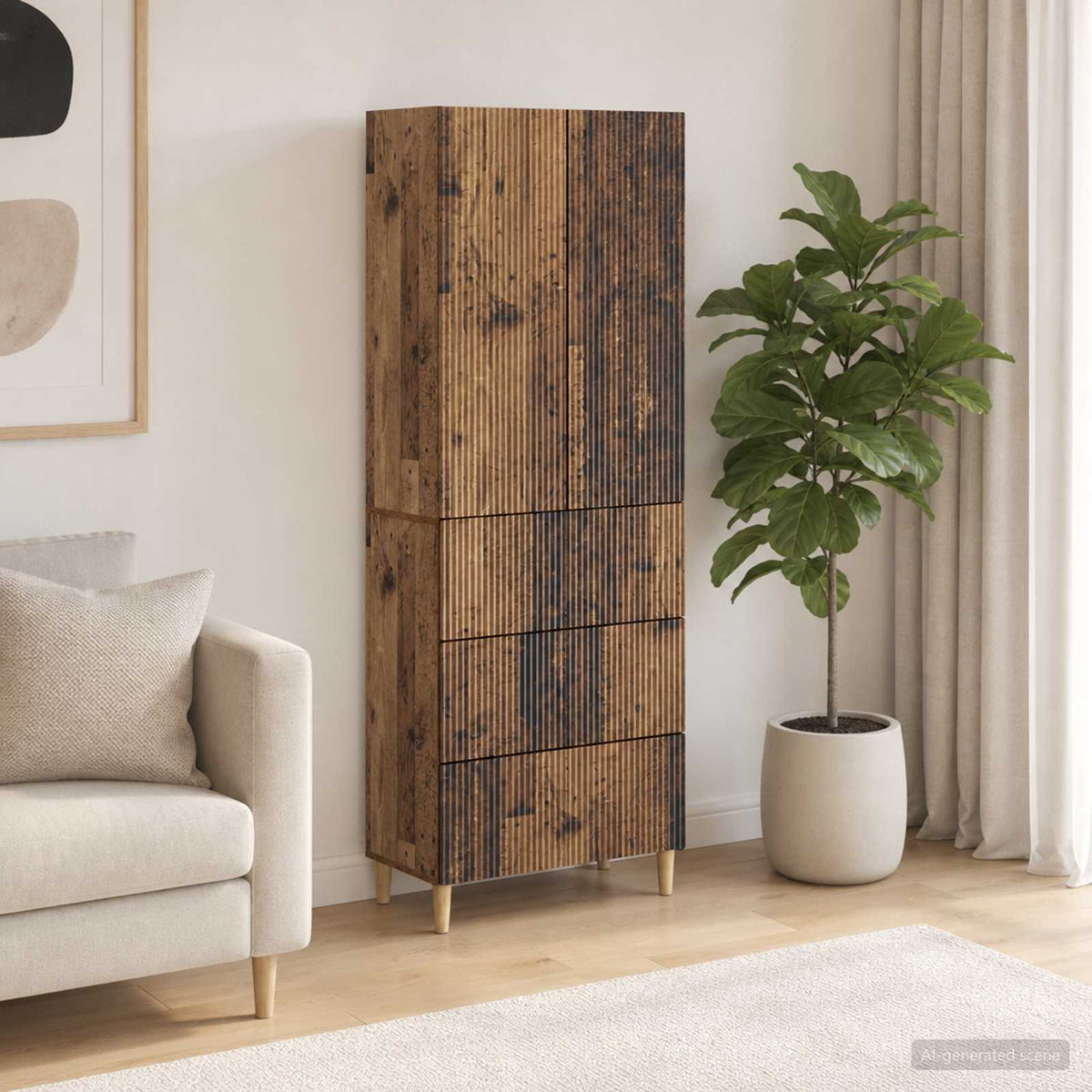 Kastenset 2 pcs 66 x 34,5 x 90 cm Bewerkt hout is nu te koop bij PeponiXL, paradijselijk wonen!
