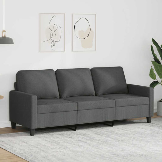 Driezitsbank 180 cm stof donkergrijs is nu te koop bij PeponiXL, paradijselijk wonen!